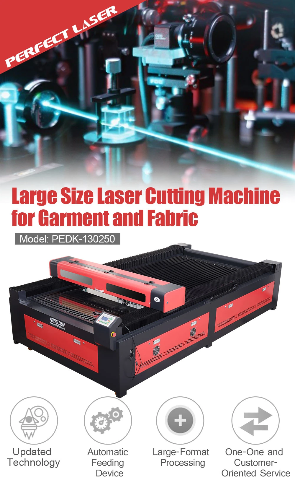 Perfect Laser - 100W 130W 150W 180W 1325 CNC Acrylic/Wood/MDF/Plywood/Fabric/Leather/Jeans/Denim CO2 Engraving Cutting Laser Engraver Machines Price